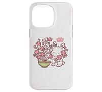 Easter Bunny Pink Sakura Flower Cute Japanese Cherry Blossom Coque pour iPhone 14 Pro Max