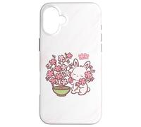 Easter Bunny Pink Sakura Flower Cute Japanese Cherry Blossom Coque pour iPhone 16 Plus