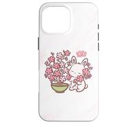 Easter Bunny Pink Sakura Flower Cute Japanese Cherry Blossom Coque pour iPhone 16 Pro Max