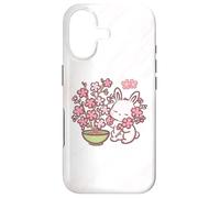 Easter Bunny Pink Sakura Flower Cute Japanese Cherry Blossom Coque pour iPhone 17