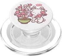 Easter Bunny Pink Sakura Flower Cute Japanese Cherry Blossom PopSockets PopGrip pour MagSafe