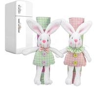 Easter Bunny Refrigerator Handle Covers - 2-Pack Soft Home Appliance Pull Covers | for Kitchen Microwave Oven Living Room Dining Room Housewarming Birthday Celebration Decor