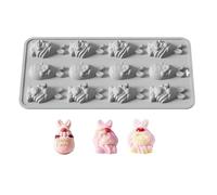 Easter Bunny Silicone Mold - Nonstick Baking Form, Rabbit Fondant Pattern, Flexible Dessert Tray | Cake Candy Jelly Pudding Creation, Soap Paste Art Craft, Heatproof Kitchen Utensil, Reusable Cooking