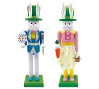 Easter Bunny Window Clings, Easter Nutcracker Window Sticker, Spring Bunny Egg Decorations for Home, Office, Classroom, Car Door, Living Room, Bedroom, Kitchen Display, Reusable Holiday Decor