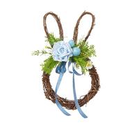 Easter Bunny Wreath | Artificial Greenery Rabbit Wreath | Pastel Egg Wreath | Easter Door Hanger | Spring Wreath for Door Whimsical Easter Design for Front Door Wall Window Flower Shed