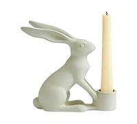 Easter Candle Holder - Resin Craft Figurines, Easter Bunny Candlestick Set, Decorative Tabletop Centerpiece | Perfect for Desk, Table, Weddings, Fireplace, Mantel, Holiday Home Decor