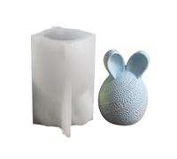 Easter Candle Molds - Bunny Ear Egg Mold | Candle Molds | 3-D Bunny Ear Egg Cement Silicone Mould | Holiday Aromatherapy Candle Chocolate Moulds Epoxy Resin Casting Mold For Easter Home Decor