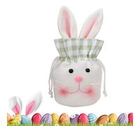 Easter Candy Bags - Large Cute Bunny Plush Drawstring, Spring Decor Treat Pouch with Soft Texture, Holiday Chocolate Goodie Wrapping, Festive Party Favors for Kids Boys Girls