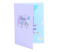 Easter Card - Color-Printed Easter Greeting Card with Bunny Design, Holiday Note Card | Festive Cards with Envelopes for Happy Easter Celebrations and Thoughtful Family Greetings