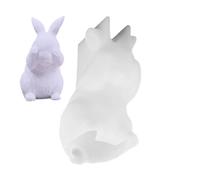 Easter Casting Molds - Silicone Easter Bunny Figure Molds, Plaster Crafting Accessory | Beginner-Friendly Easy-Release Moldz, Cake Fondant Tool, Home Baking Equipment, Creative Dessert Making Device
