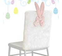 Easter Chair Cover - Plush, 18.9x28.94in Chair Protector Decorative Slipcover | Soft Dining Room Chairs Cover Cute Holiday Design, Easter Chairs Covers For Kitchen, Dining Room, Home Office, Apartment