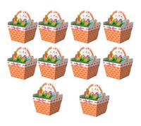 Easter Chocolate Box - Bunny Treat Containers, Paper Gift Holders | 10 Piece Set Lightweight Design 6x6x10.5cm Reusable Candy Packaging Spring Festival Decor Home School Office Party Gatherings