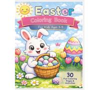 Easter Coloring and Activity Book for Kids Ages 3-5: Big and Simple Designs | Mazes, Spot the Difference, Cut and Paste