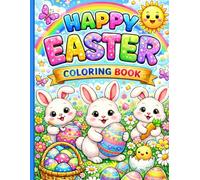 Easter Coloring Book for Kids: 50 Cute Bunny, Egg, and Spring Coloring Pages