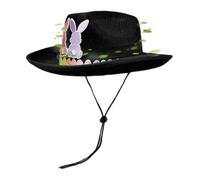 Easter Cowboy Hat - Kids, Hat, Holiday Headwear, Cute Rabbit Cowboy Cap, Festive Headpiece, Colorful Easter Parade Accessory | B
