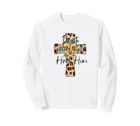 Easter Cross with Sunflower Decor for Blessed Christian Mom Sweatshirt