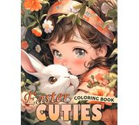 Easter Cuties Coloring Book: Bask in the Beauty of Spring with Holiday Scenes and Cute Characters to Color in Easter Coloring Pages for Adults Relaxation