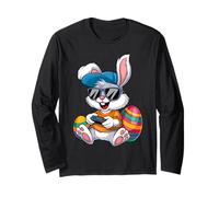 Easter Day Gamer Bunny Egg Gaming Boys Girls Kids Teen Manche Longue