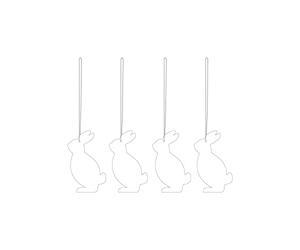 Easter Deco Hare White Décoration à Suspendre pour Pâques Motif Lapin