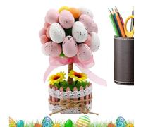 Easter Decorations, Tree Spring Ornament Decor, 7.87x4.33 inches Colorful Easter Tree Ornaments for Festival, Holiday Desk, Mantel Fireplace Stair, Porch, Home Indoor and Outdoor Use