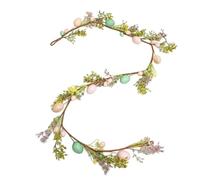 Easter Decorations Wreath, Artificial Festive Flower, Garland Decorative Eggs, Farmhouse Porch Door Decor, 70.87 inches Home Garland for Festival, Wall Decorations