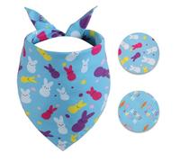 Easter Dog Bandana -1 Pack, Premium Durable Triangle Reversible Dog Scarf, Adjustable Puppy Bandana Breed Bib Handkerchief for Girl or Boy Large&Medium Dogs Cats Pets