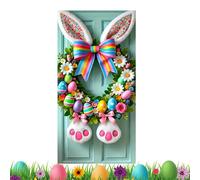 Easter Door Cover - Happy Easter Door Cover Easters | Spring DoorCover 90x180cm Reusable Decorative Bunny Banners | Easters Doors Sign | for Yard Outside Party Garage Classroom Home Office Porch Wall