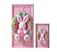 Easter Door Cover - Happy Easter Door Cover Easters | Spring DoorCover 90x180cm Reusable Decorative Bunny Banners | Easters Doors Sign | for Yard Outside Party Garage Classroom Home Office Porch Wall