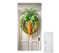 Easter Door Decorations, 35x70 Inch Cute Waterproof Backdrop, Front Door Sign Happy Easter Banner for Outdoor Office Classroom Farmhouse Porch Entryway Yard Garden Patio Holiday Party Decor