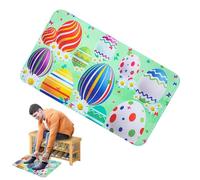 Easter Doormat - Polyester 60x1x40cm | Absorbent Happy Easter Welcome Mat, Non-Slip Spring Farmhouse Rug | Easters Entrance Mat for Front Door, Outside Entry Home Decor