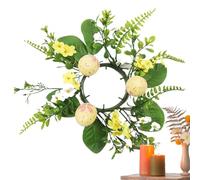 Easter Egg Candle Rings - 40g Small Candle Rings for Pillars | 7.87 inches Spring Canndle Ring Wreaths, Artificial Easster Canndle Holder Ring, Canddle Wreaths for Easter Holiday