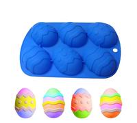 Easter Egg Chocolate Moules | 6-Cavity Non-Stick Wax Melts Casting | 3D Easter Molds | Pour DIY Candy Gummy Cake Jelly Baking