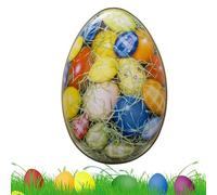 Easter Egg Cookie Tins | Mini conteneurs alimentaires 12,5 cm 4,9 pouces Snack Storage Boxes With Secure Lids, Empty Chocolate Candy Holders For Celebration, Party Favors, Kids Treats, Home Decorative