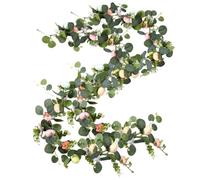 Easter Egg Garland, Easter Garland for Mantle, 2 Pieces 5.58ft Artificial Egg Spring Home Decor, Easters Artificial Garlands for Spring Garden Daily Indoor Holiday Party Home Room