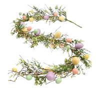 Easter Egg Garland - PP Foam 180cm, Spring Mantel Wreath, Festive Design | Indoor Use, Holiday Hanging Ornament, Seasonal Party Decor for Home Wall, Fireplace, Stairs, Interior Decoration
