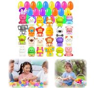 Easter Eggs Prefilled Slow Rising Squishy Toys, Prefilled Easter Eggs with Toys, Stuffed Easter Eggs for Kids, for Easter Basket Stuffers, Egg Hunt Party Favors