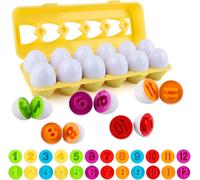 Easter Eggs Toy, Egg Toy for Toddlers Preschool Boys Girls Awareness of Numbers and Shapes