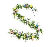 Easter Garland - 6 ft Reusable Spring Decor | Artificial Flower Easter Table Garland For Table, Tree, Mantle, Door, Wall, Indoor, Farmhouse, Yard, Patio, Porch & Party Decoration