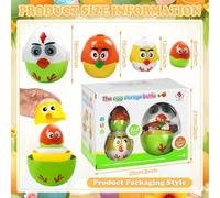 easter gift stackable toy baby 1+ stackable tower Montessori Easter gift stacking toy stacking toy from 8 10 11 12 kids assorted eggs educational toy for