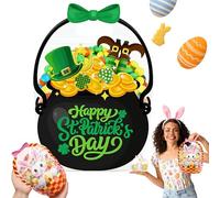 Easter Goodie Bags - 30 Pcs Bunny Sealing Clear Pouches with Handles, Resealable Plastic Easter Candy Bags, Spring Treat Bag for Kids Classroom, Party Favors, Basket Stuffers (B,10PCS)