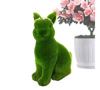 Easter Hare Statue Mold - Green Textured Display, Outdoor Wildlife Decor | Natural Finish Craftsmanship Highlighting Rustic Style, Whimsical Creature Accent Serving Living Room Yard Pathway Balcony