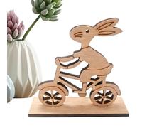 Easter Holiday Ornaments With Rustic Floral Cart Rabbit Sculptures Spring Tabletop Decorations Pastel Egg Art Pieces Indoor Outdoor Home Office Entryway Shelf Display Accent Accessories Living Room Be