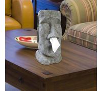 Easter Island Tissue Box - Stone Face Portrait Tissue Holder Decor Case Kit