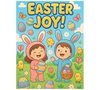 Easter Joy!: Big and Easy Coloring Pages with Bunnies, Chicks, Eggs, and More for Toddlers and Preschoolers