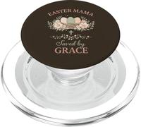 Easter Mama Saved by Grace Floral Faith Citation PopSockets PopGrip pour MagSafe