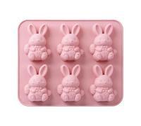 Easter Molds - 3D Bunny Shape Rack for Creative Crafting | 6 Cavity Resin Casting Tool with & Easy Release for Cake Decoration, Cupcake, Fudge, Indoor Kitchen and Party Use