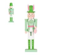 Easter Nutcracker Figurine - Rabbits Design Decorative Figures, Cute Spring Holiday Decor, Hand Painted Finish, Tabletop Mantel Fireplace Stair Outdoor Porch Apartment, Easter Nutcracker Figures