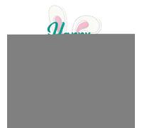 Easter Party Decorations - Bunny Egg Pattern Garland for Colorful Spring Celebration, Easter Banner with Farmhouse Charm for Mantle, Fireplace, Wall, Window, Tree, Or Garden Display