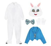 Easter Party Rabbit Costume - Holiday Cartoon Mascot Outfit for Kids and Adults | Full Bunny Suit Set for Performances, Birthday Celebrations, Easter Holiday, Themed Parties, School and Mall Events