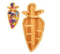 Easter Platter - Carrot Bunny Serving Platter Party Tray | Easter Serving Trays | Wooden Funny Charcuterie Board For Food Dessert Cookie Cake Fruit Snack Spring Party Holiday Table Decor Catering